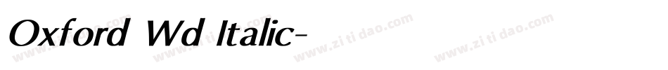 Oxford Wd Italic字体转换